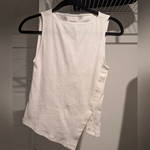 Reformation Ivory Asymmetrical Tank Top